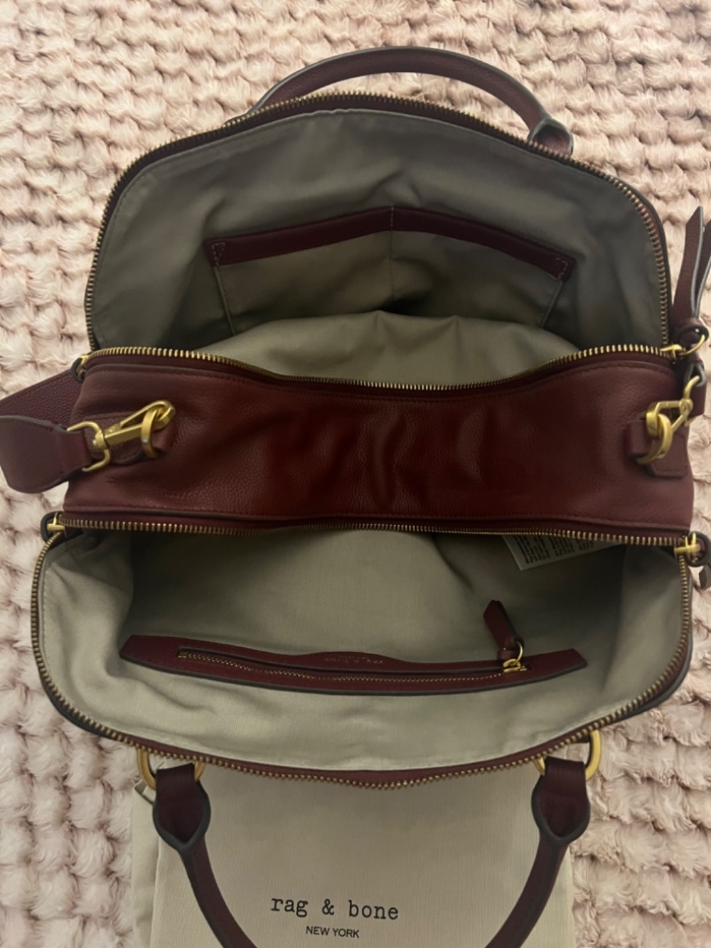 NWT: Rag & Bone Red Leather Satchell - Picture 2 of 4